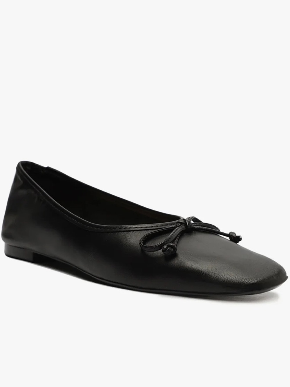 SCHUTZ ARISSA BLACK LEATHER BALLET FLAT